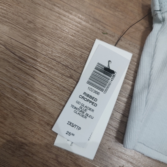 NWT 2 XS Aritzia Sunday Best Synchseamless tank blue - Picture 6 of 12